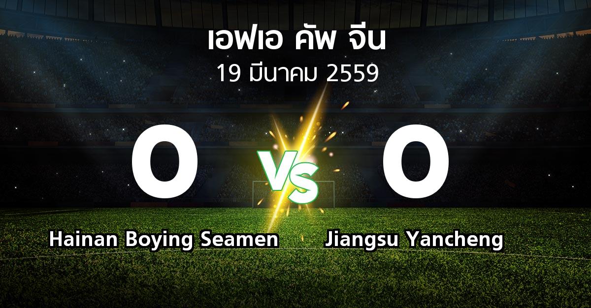 ผลบอล : Hainan Boying Seamen vs Jiangsu Yancheng (เอฟเอ-คัพ-จีน )