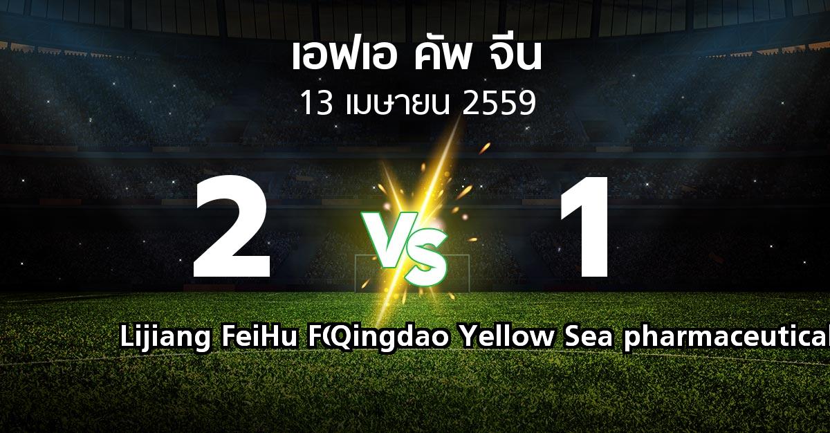 ผลบอล : Lijiang FeiHu FC vs Qingdao Yellow Sea pharmaceutical (เอฟเอ-คัพ-จีน )