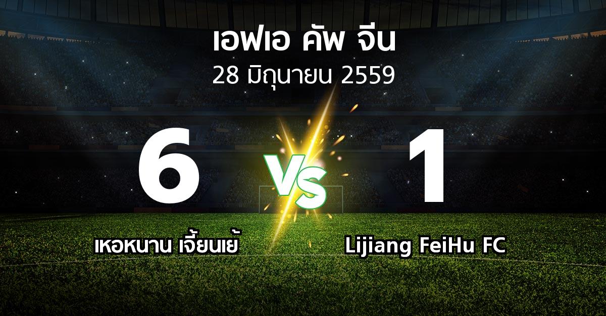 ผลบอล : เหอหนาน เจี้ยนเย้ vs Lijiang FeiHu FC (เอฟเอ-คัพ-จีน )