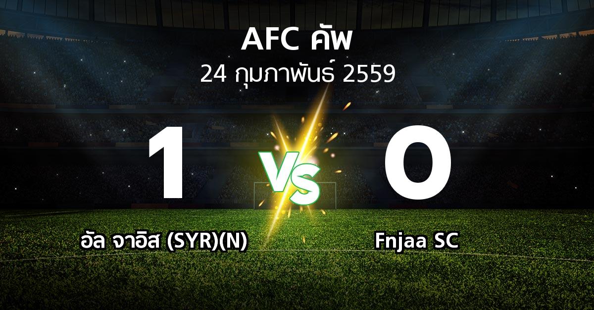 ผลบอล : อัล จาอิส (SYR)(N) vs Fnjaa SC (เอเอฟซีคัพ )