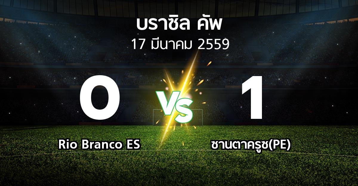 ผลบอล : Rio Branco ES vs ซานตาครูซ(PE) (บราซิล-คัพ )