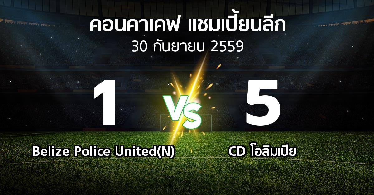 ผลบอล : Belize Police United(N) vs CD โอลิมเปีย (คอนคาเคฟ-แชมเปี้ยนลีก 2016-2017)