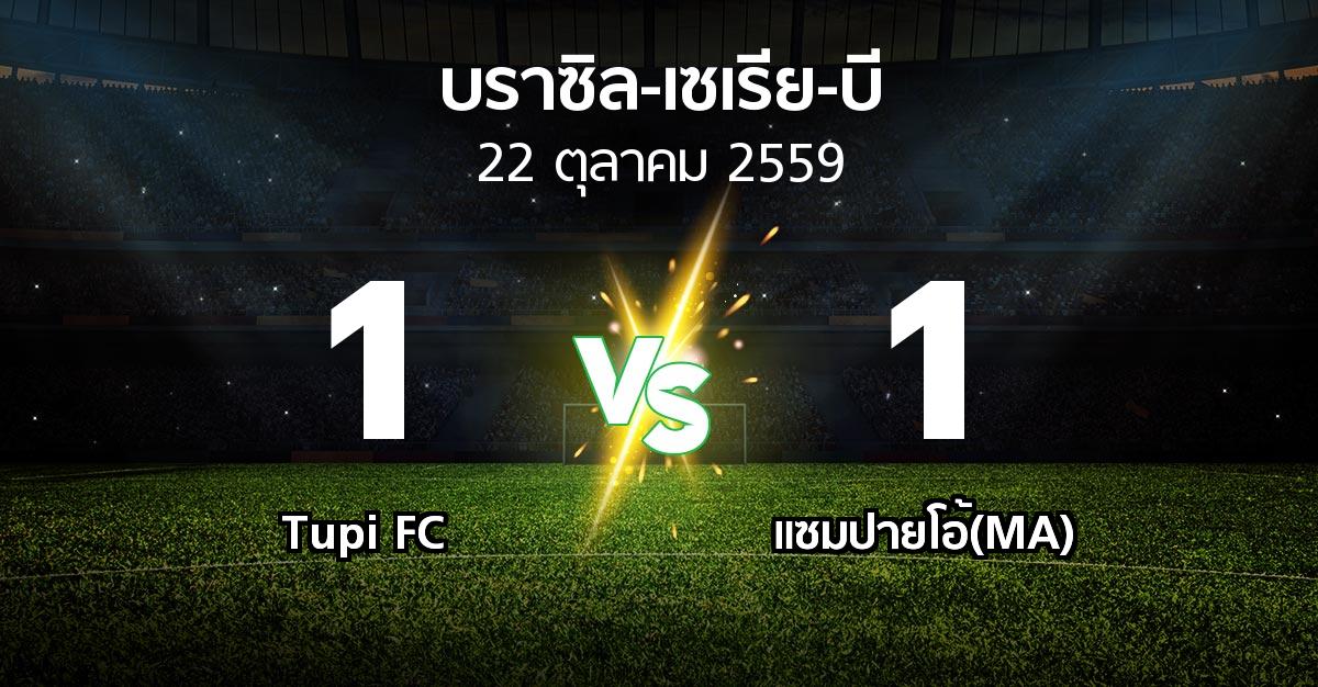 ผลบอล : Tupi FC vs แซมปายโอ้(MA) (บราซิล-เซเรีย-บี 2016)
