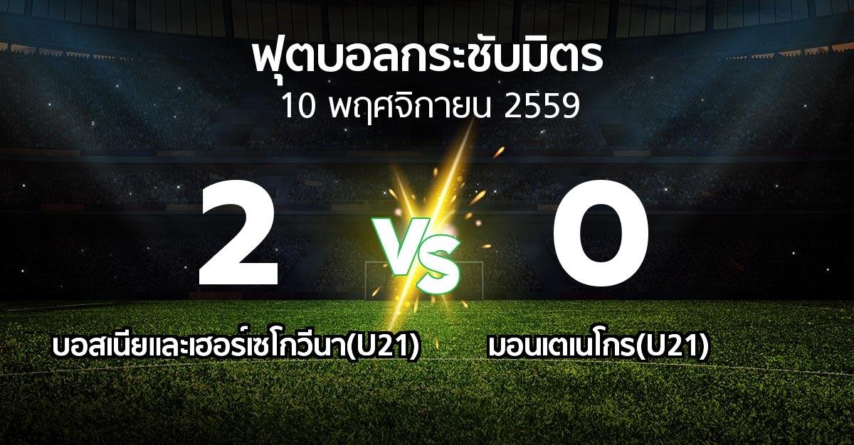 ผลบอล : บอสเนียและเฮอร์เซโกวีนา(U21) vs มอนเตเนโกร(U21) (ฟุตบอลกระชับมิตร)