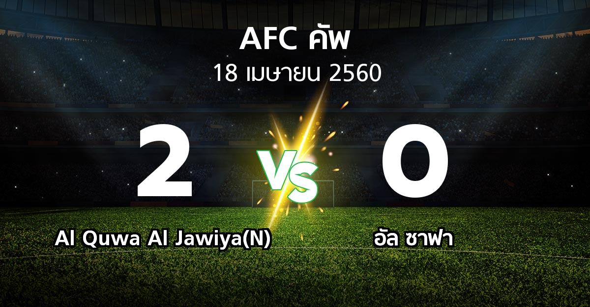 ผลบอล : Al Quwa Al Jawiya(N) vs อัล ซาฟา (เอเอฟซีคัพ 2017)