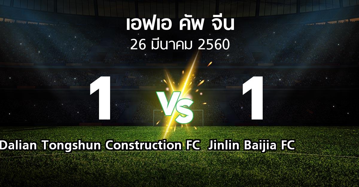 ผลบอล : Dalian Tongshun Construction FC vs Jinlin Baijia FC (เอฟเอ-คัพ-จีน 2017)