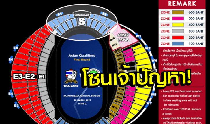 ดูอยู่บ้านนะ! "สมาคมฯ" แจ้งเรื่องยกเลิกบัตรโซน S เพิ่มเติม