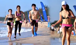 ดูกันเพลินตา! นักวิ่งกว่าพันคน ร่วมวิ่ง "สิงห์บิกินี่รัน 2017" ริมหาดชะอำ