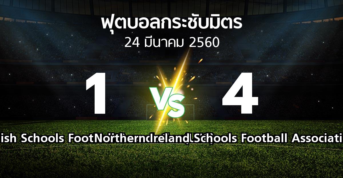 ผลบอล : English Schools Football Association(U18) vs Northern Ireland Schools Football Association(U