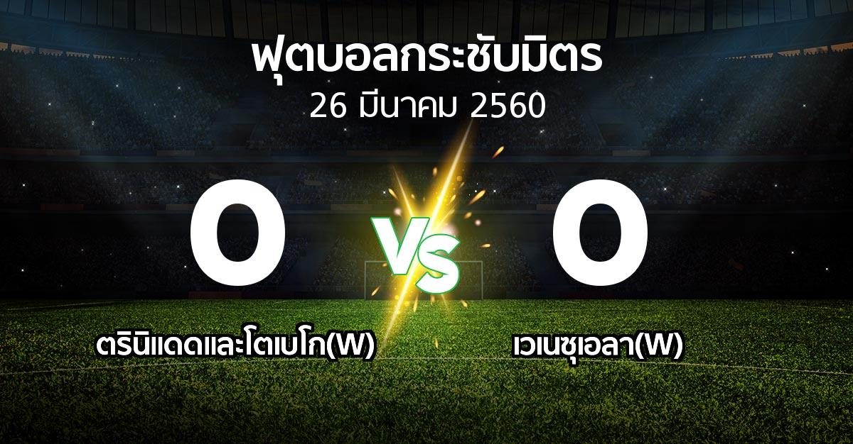 ผลบอล : ตรินิแดดและโตเบโก(W) vs เวเนซุเอลา(W) (ฟุตบอลกระชับมิตร)