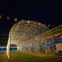 ความสวยงามของพระอุโบสถยามค่ำคืน วัดดอนใหญ่
