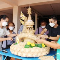 ไอเดียแจ่ม ใช้เครื่องจักสานทํากระทงสวยงามน่าทึ่ง
