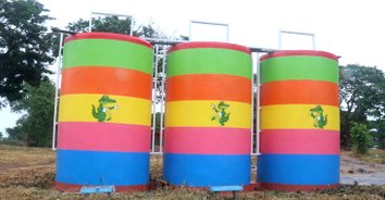 ไอเดียเจ๋ง! แท็งก์เก็บน้ำปิ่นโต สีสันสดใส