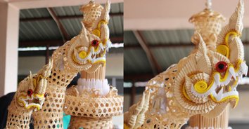 ไอเดียแจ่ม ใช้เครื่องจักสานทํากระทงสวยงามน่าทึ่ง