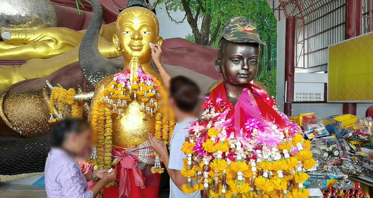 แห่ขอเลขเด็ดไอ้ไข่เงิน-ไข่ทอง เด็กวัดสุขอารีย์หลังให้โชคมา 9 งวด