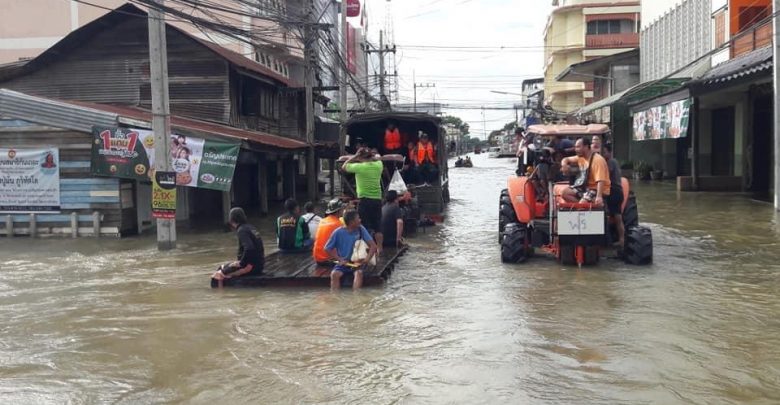 น้ำท่วมอรัญประเทศยังทรงตัว สูงสุดเกือบ 2 เมตร
