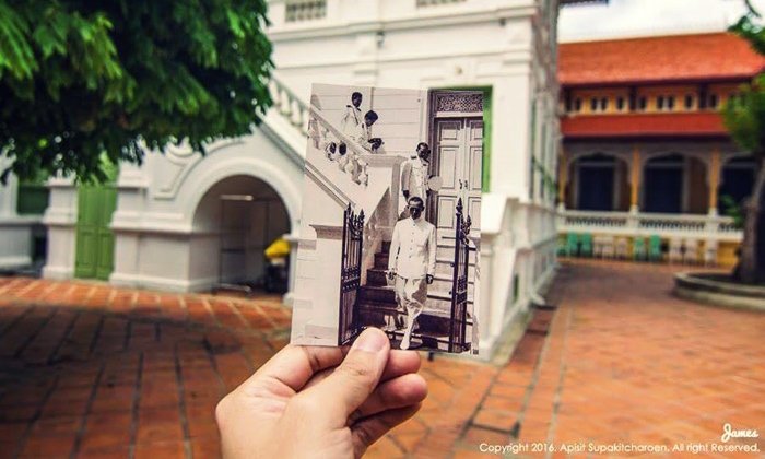 เดินตามรอยพ่อ กับภาพชุดที่ที่พ่อไประลึกถึงในหลวง ร.9