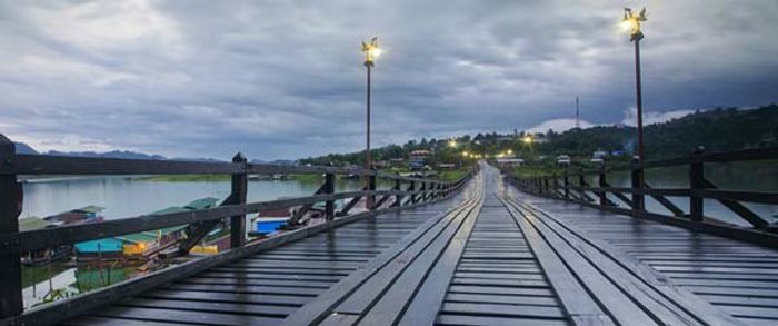 สะพานมอญ อ.สังขละบุรี สะพานไม้ที่ยาวที่สุดในประเทศไทย