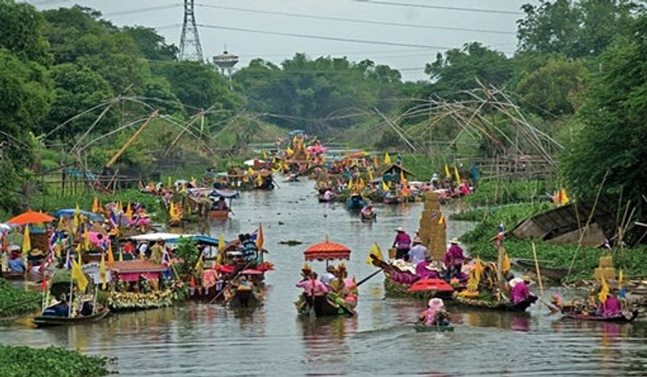 งานประเพณีแห่เทียนพรรษาทางน้ำ จ.พระนครศรีอยุธยา