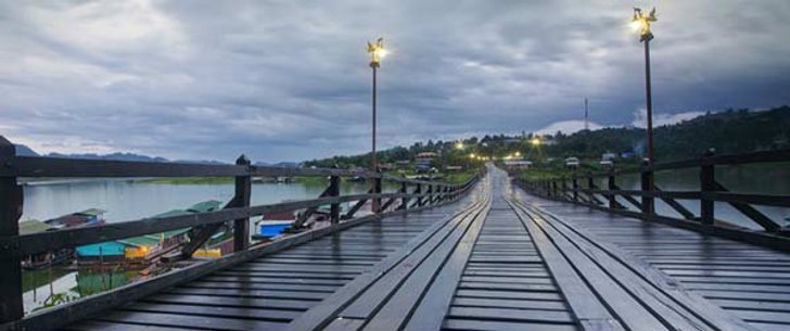 สะพานมอญ อ.สังขละบุรี สะพานไม้ที่ยาวที่สุดในประเทศไทย