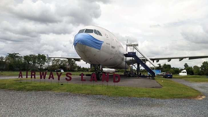 Airway Land Cafe โคราช เนรมิตเครื่องบิน Airbus ใส่มาสก์สุดน่ารัก