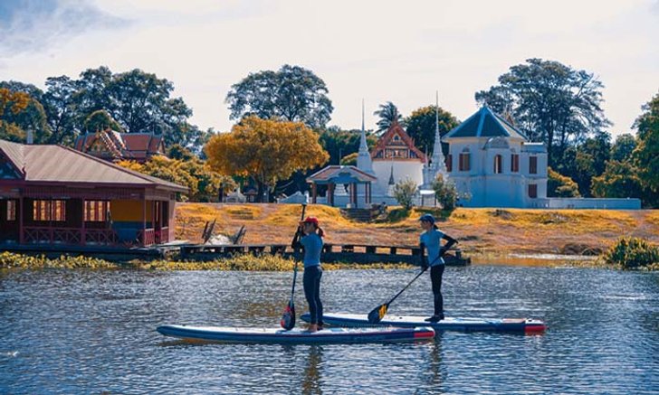 Stand Up Paddle Board บนแม่น้ำสะแกกรัง กิจกรรมท่องเที่ยวใหม่ของ จ.อุทัยธานี