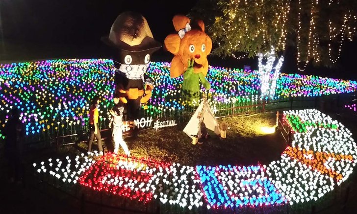 ทุ่งดอกไม้ไฟ LED จุดเช็กอินสวยที่แม่เมาะ ลำปาง