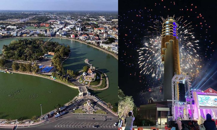 ร้อยเอ็ดผุดหอโหวดข้างบึงพลาญชัย แลนด์มาร์คแห่งใหม่ใจกลางอีสาน