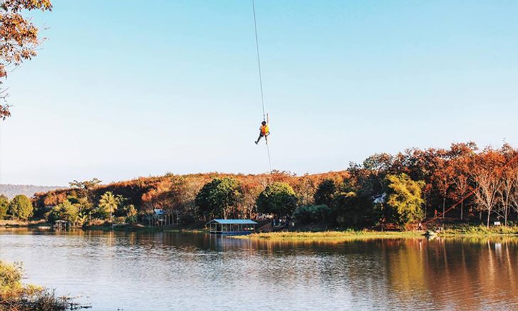 Zipline ข้ามอ่างเก็บน้ำห้วยน้ำราง ท่องเที่ยวชุมชนแนวใหม่ สไตล์แอดเวนเจอร์