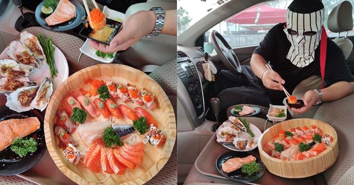 "Drive in Buffet" บุฟเฟต์แนวใหม่เสิร์ฟให้ถึงรถจากร้าน Daiso Sushi เปิดบริการ 2 วันสุดท้าย!