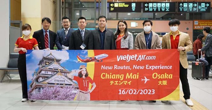 本日スタート！  Thai Vietjet は、チェンマイ – 大阪の直行便を運航しています。