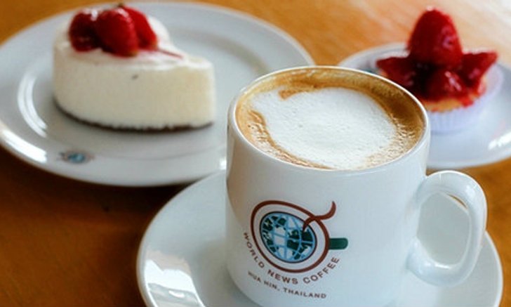 เวิลด์ นิวส์ ค๊อฟฟี่ มาเติมความสดชื่นในร้านกาแฟน่ารักน่านั่ง