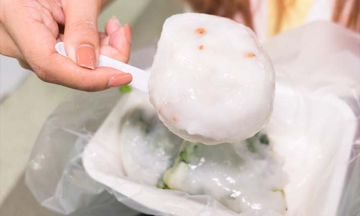 กุ่ยช่ายเจ๊นา ตลาดสามย่าน ลูกใหญ่ ไส้เยอะ แป้งนุ่ม