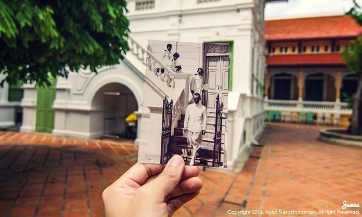 เดินตามรอยพ่อ กับภาพชุดที่ที่พ่อไประลึกถึงในหลวง ร.9