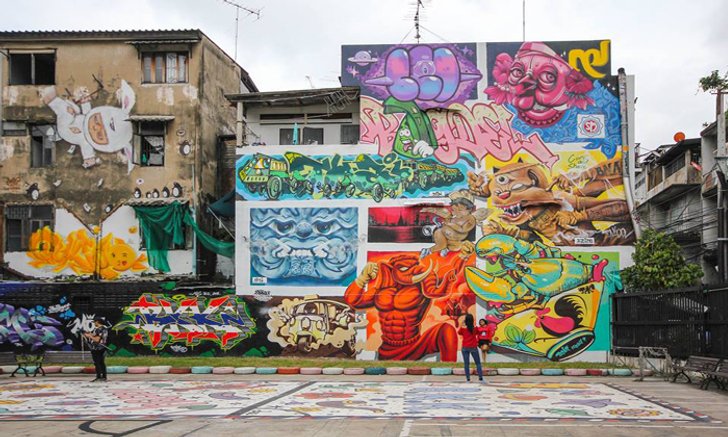 Street Art สวนเฉลิมหล้า ราชเทวี โลเคชั่นถ่ายภาพสุดเท่ใจกลางกรุงเทพฯ