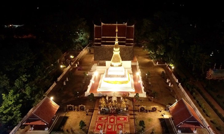 สุดอลังการขอนแก่น ประดับไฟพระธาตุขามแก่น สวยงามโดดเด่นในยามค่ำคืน