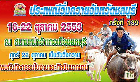 งานประเพณีวิ่งควาย จังหวัดชลบุรี ประจำปี 2553