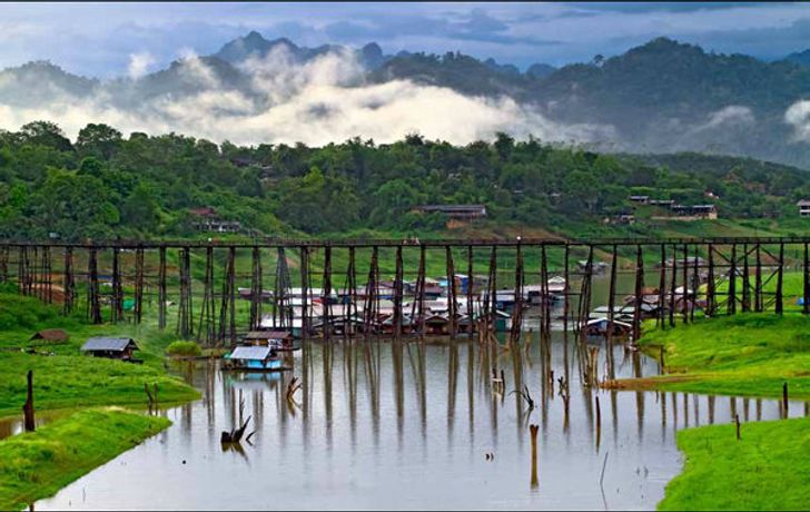 สะพานมอญ เที่ยวกาญจนบุรี