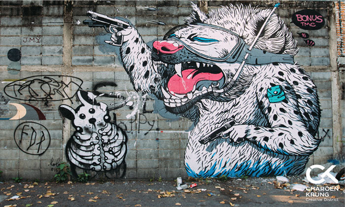 Wall Art เจริญกรุง แหล่งรวม Graffti จากศิลปินทั่วโลก