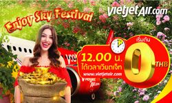 เวียตเจ็ทเปิดจองบัตรโดยสารเริ่มต้น 0 บาท  จำนวน 500,000 ใบใช้บินได้ทั่วไทยและทั่วเอเชีย