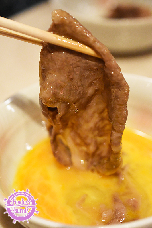 Sukiyaki - eat with raw egg