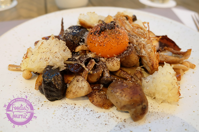 Wild Mushroom with Confit Egg Yolk, Parmesan, Truffle and Coffee