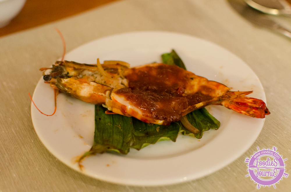 กุ้งน้ำพริกเผาแบบสิงคโปร์