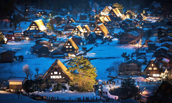 Shirakawago Light Up 2020 งานแสดงไฟหมู่บ้านมรดกโลกที่ญี่ปุ่น หนึ่งปีมีครั้ง!