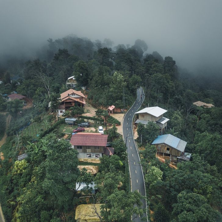 ภาพมุมสูงของดอยสกาด อ.ปัว