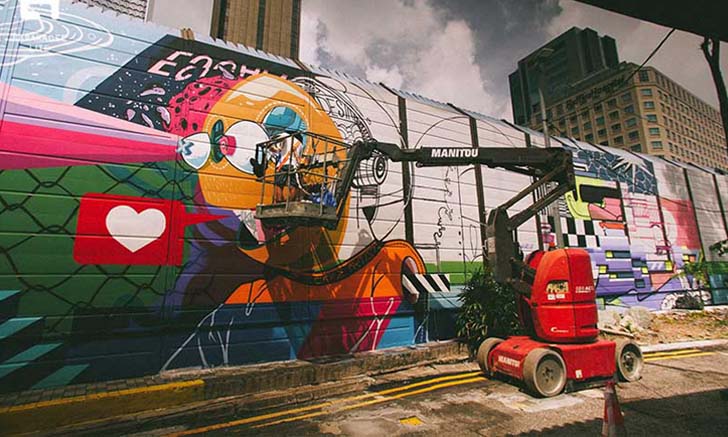 สิงคโปร์ปรับแบริเออร์ไซต์ก่อสร้างเป็น Graffiti Hall of Fame แห่งแรกในเอเชียตะวันออกเฉียงใต้