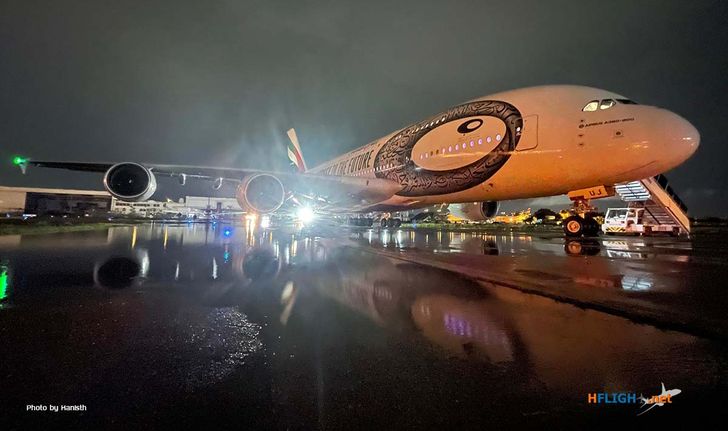 ภาพประวัติศาสตร์! Airbus A380 เครื่องบินลำใหญ่ที่สุดในโลก ลงจอดที่ดอนเมือง