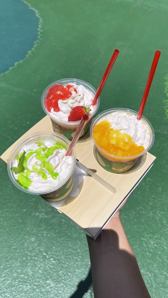 Fruit drinks from Kinopio’s Cafe