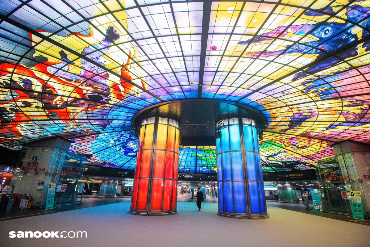 Dome of light สถานี MRT Formosa เที่ยวเกาสง