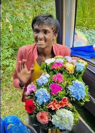 หนุ่มศรีลังกาขายดอกไม้